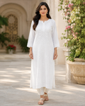 Bagese Ivory Whisper Embroidered Kurta Set
