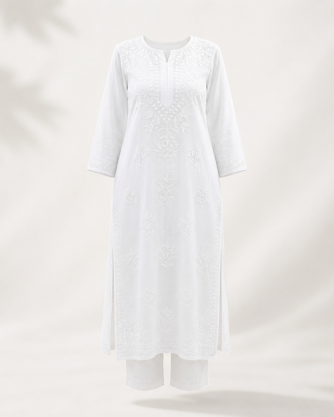 Bagese Ivory Whisper Embroidered Kurta Set