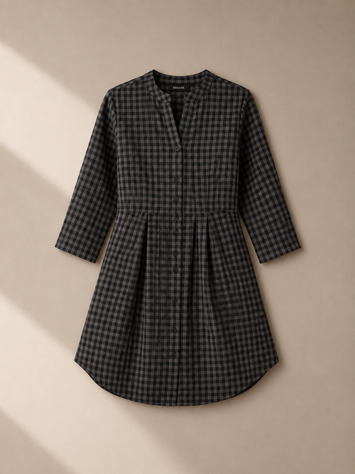 BAGASE Slate Check Kurta